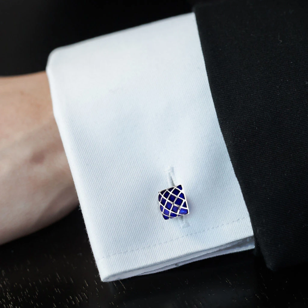 SET OF 4X CUFFLINKS DUVERNET STEEL – Image 9