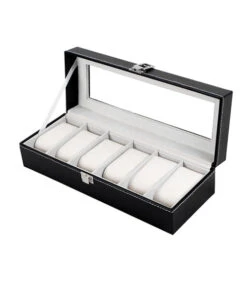 DUVERNET WATCH CASES BLACK 6 SLOTS