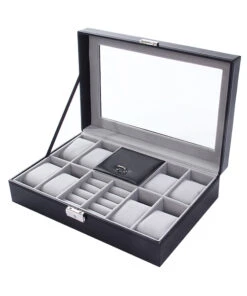 DUVERNET WATCH CASES BLACK 8 SLOTS